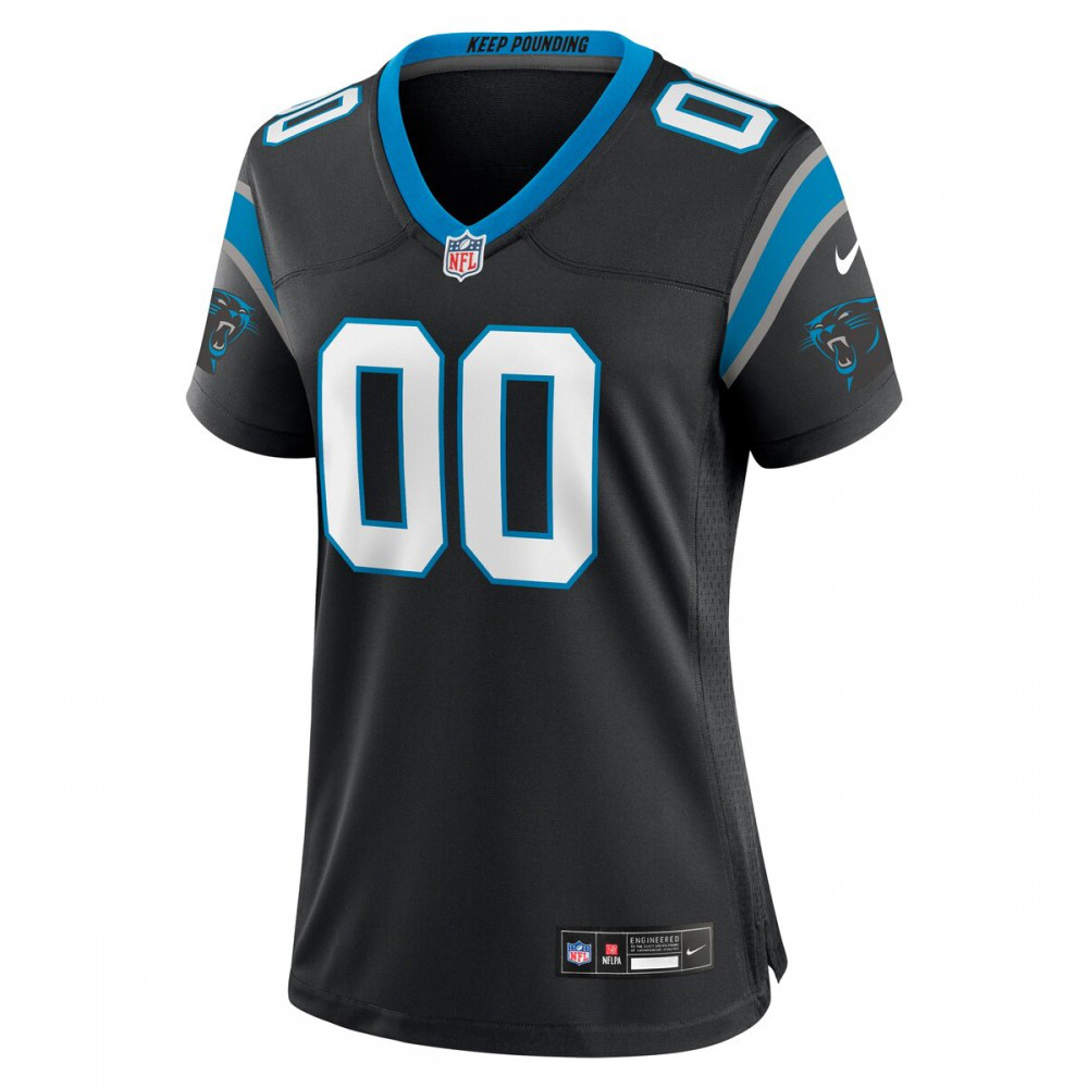 Carolina Panthers Nike Women's Custom Game Jersey - Black-GridironStore
